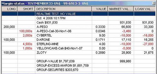Margin Status Margin Status