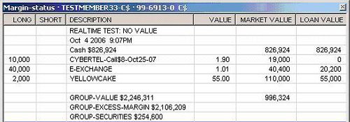 Margin Status Margin Status
